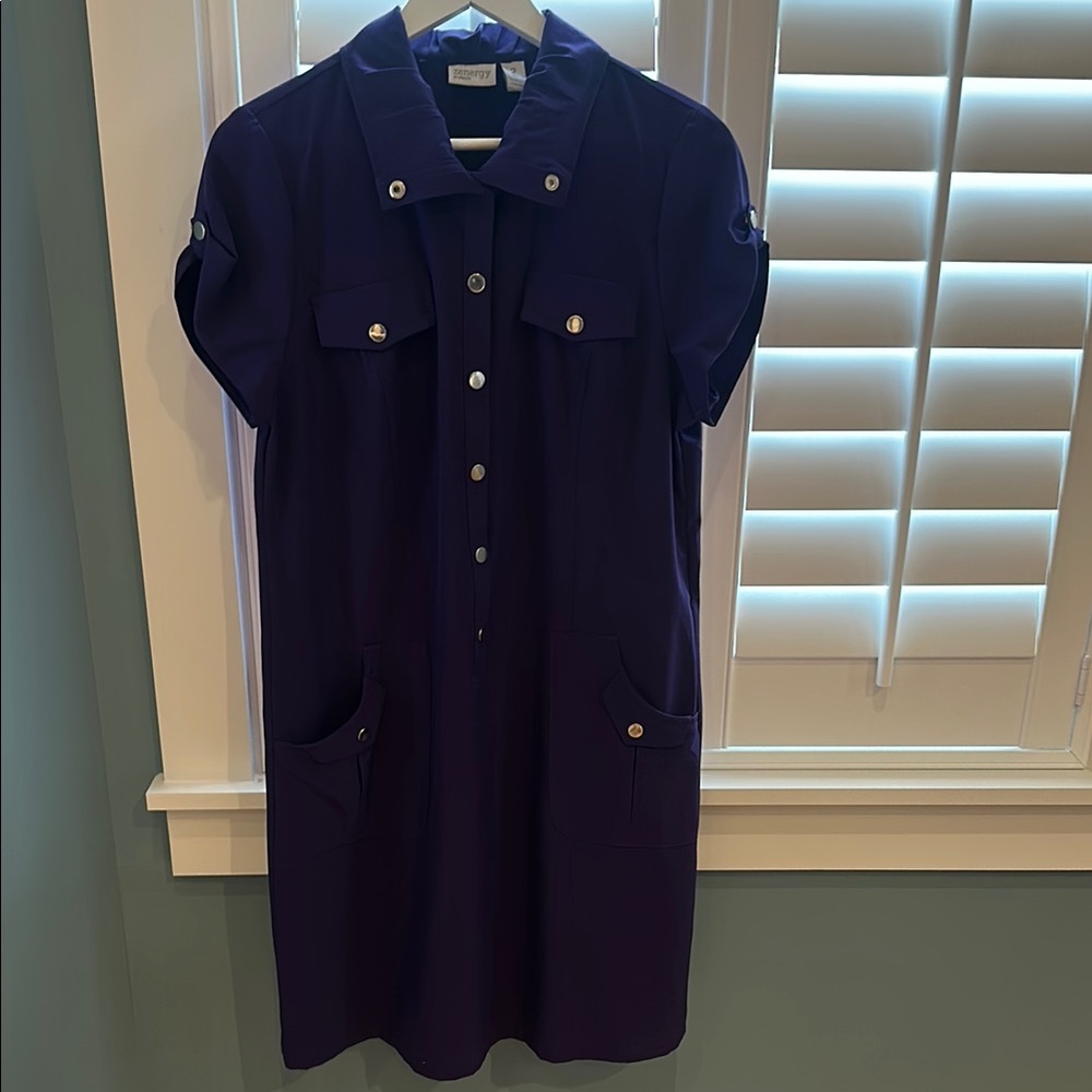 Purple Button-Up Dress